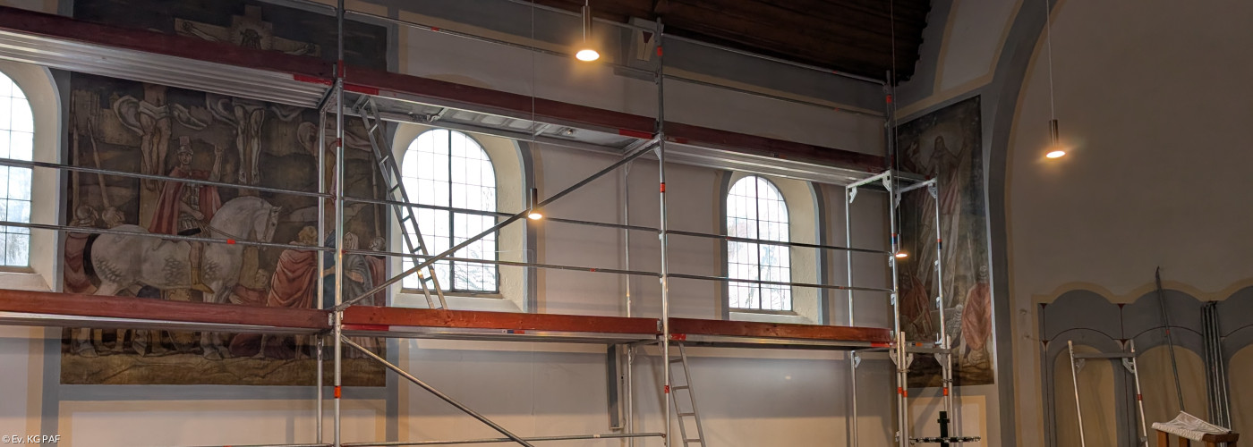 Gerüst in der Kreuzkirche