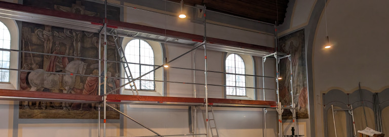 Gerüst in der Kreuzkirche