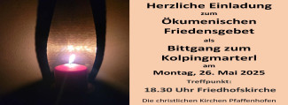 Friedensgebet am 26.05.25