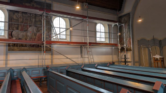 Gerüst in der Kreuzkirche