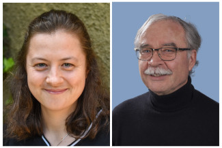 Vikarin Miriam Fuchs und Pfarrer Peter Plack