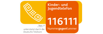 Kinder- und Jugendtelefon: 08001110333